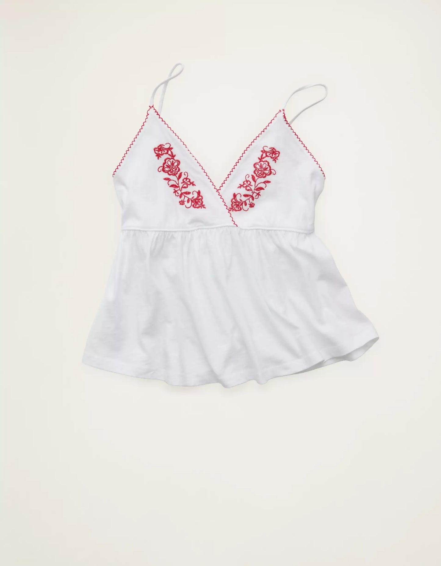 Babydoll‑Style V‑Neck Embroidered Women’s Camisole