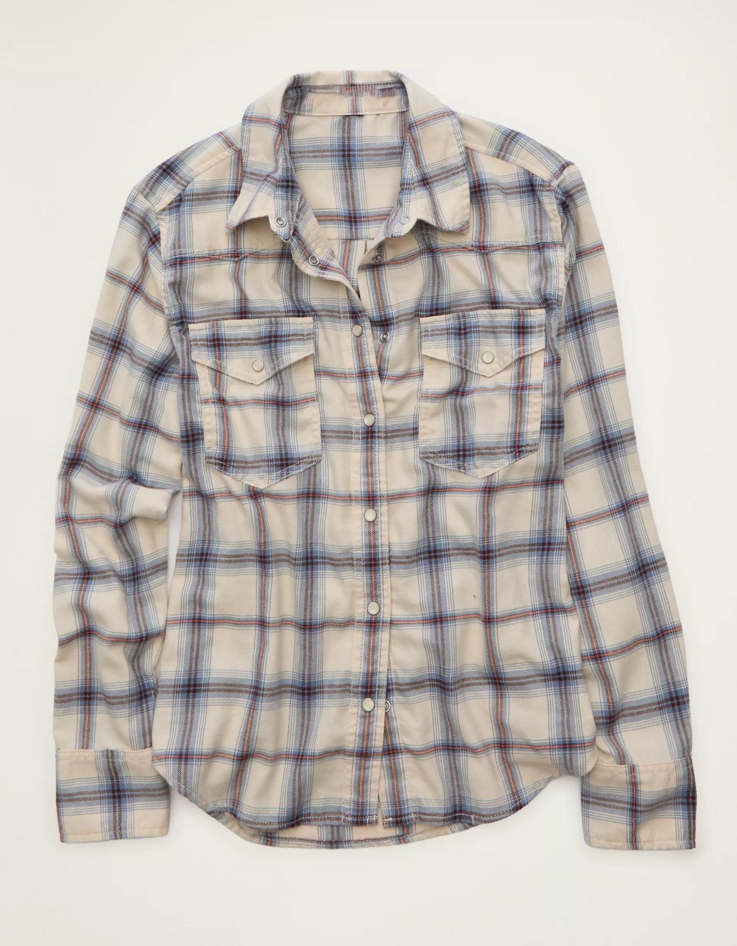 Vintage‑Inspired Plaid Flannel Snap‑Front Long‑Sleeve Casual Shirt